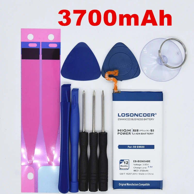 LOSONCOER 3700 мАч EB-BG960ABE аккумулятор для samsung GALAXY G960F G9600 SM-G960 S9 Замена литий-ионная батарея для телефона