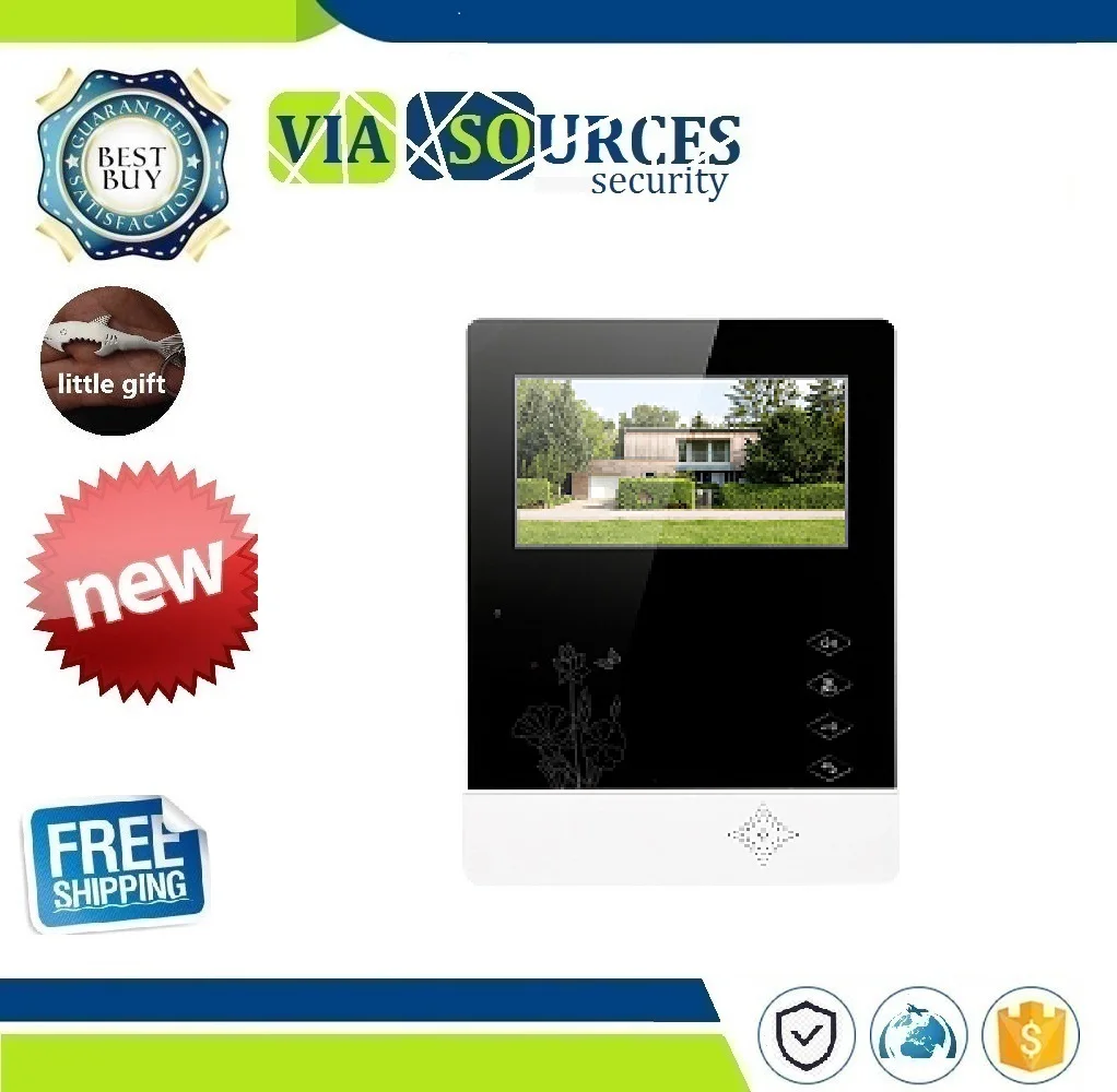 HOMSECUR 4 3 &quotTFT lcd внутренний монитор XM403 для видеодомофона|Видеодомофон| |