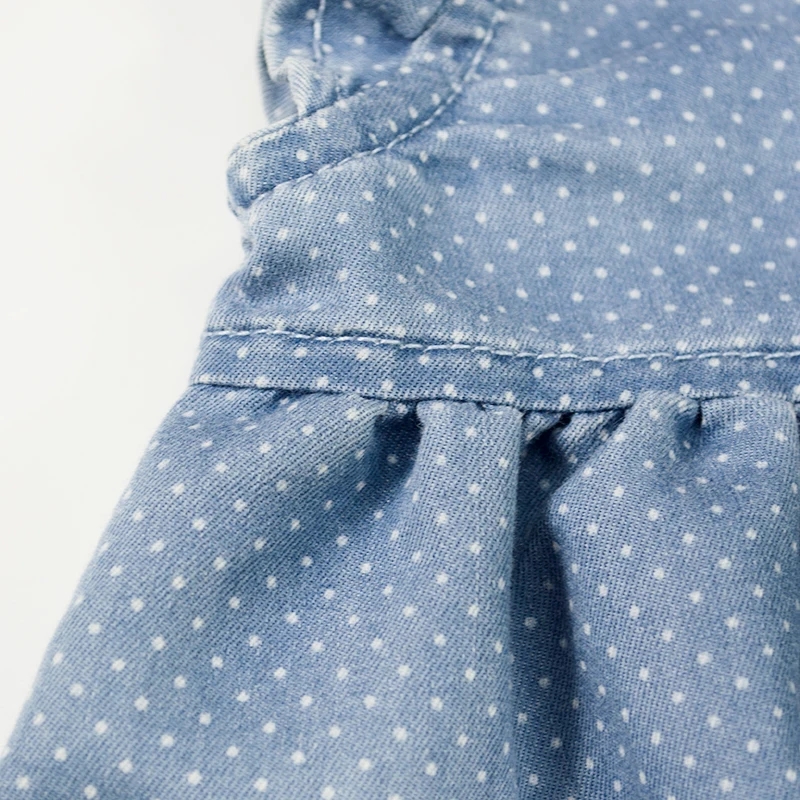 Джинсы для маленьких девочек платье новорожденных bebe детское летнее в горошек с