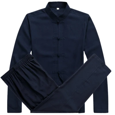 Костюмы кунг фу мужской традиционный костюм в стиле династии Тан китайская