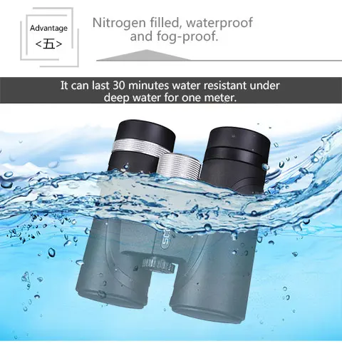 

10x42 IPX7 Waterproof Binoculars 8x42 Bak4 Prism Optics High Power Telescope for Camping Hunting Outdoor