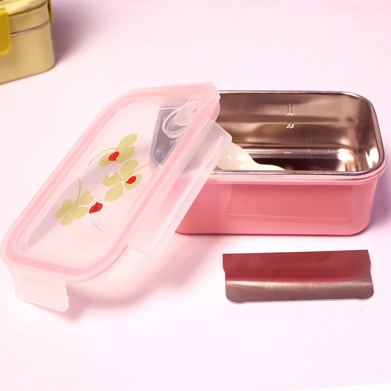 YIBO Two Layers Stainless Steel Lunch Box Household Kitchen Bar Supplies Strong Sealing Ability | Дом и сад