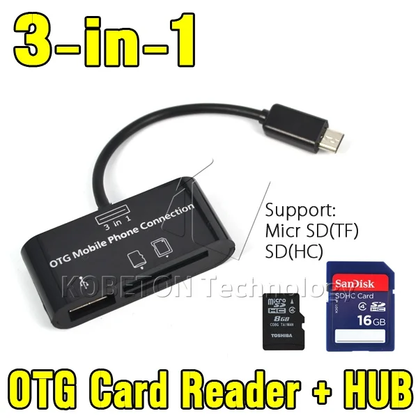 Micro USB HUB Кабель адаптер для Samsung S5/S4/S3 HTC ONE Sony Xperia Z1 Z2 Z3|card reader|tf card readercard reader |