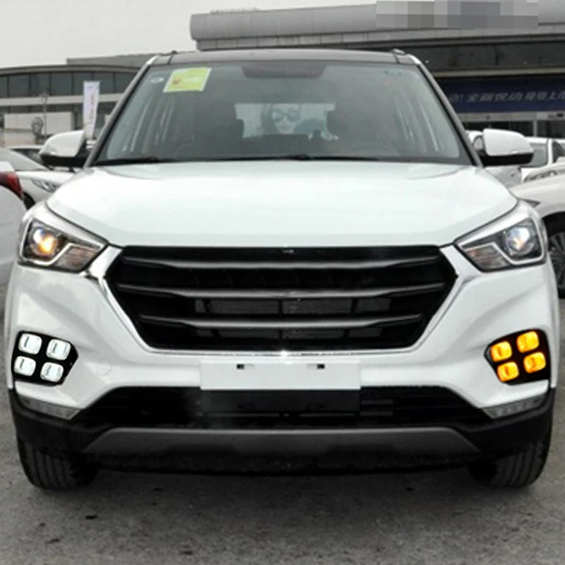 ROADOT 4 глаза DRL для hyundai Creta IX25 2017 2018 12 В светодиодный фонарь Южноамериканская версия