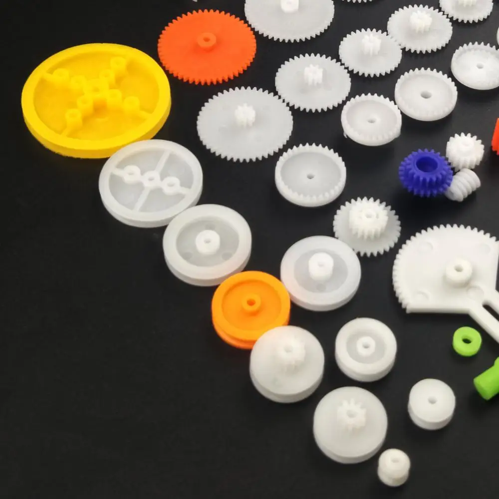 82 шт пластиковая посылка передач набор DIY Набор принадлежностей для игрушечного двигателя автомобиля робота различные шестерни ось ремень втулки