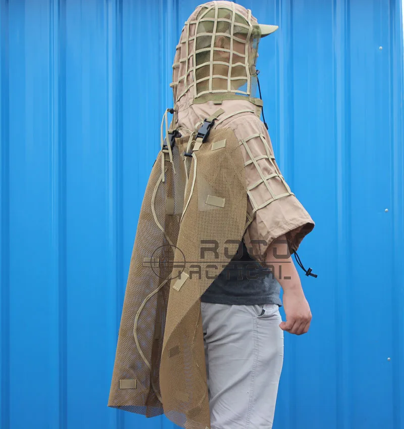 Тактический снайперский Ghillie капюшон со спинкой Ghillie накидка охотничий военный Ghillie Viper капюшон для страйкбола пейнтбола Wargame
