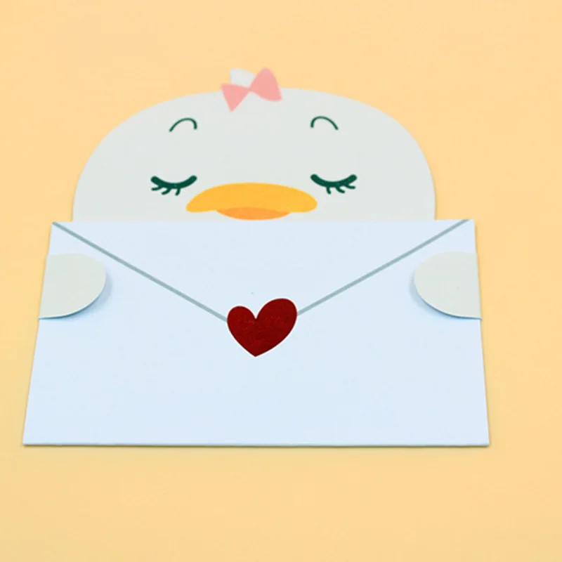 8 шт./компл. конверт с мультяшными животными открытка для сообщений
