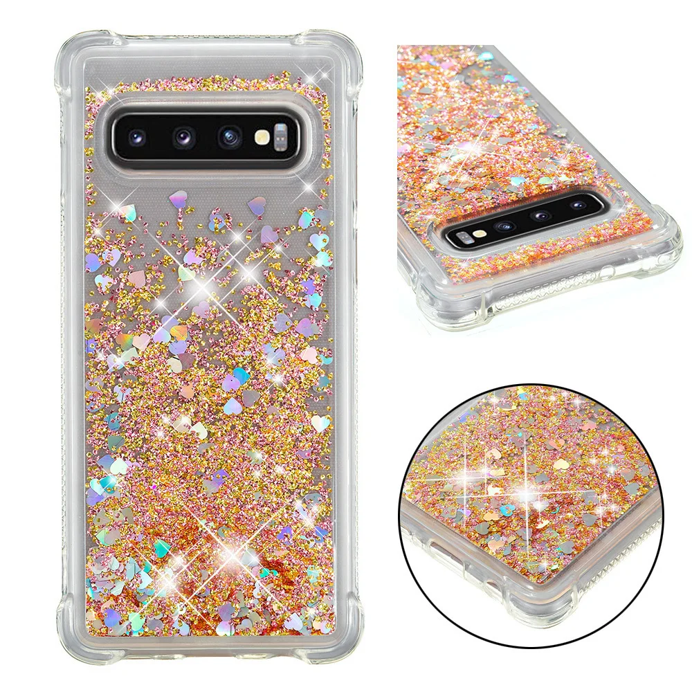 Bling Luxury Liquid Quicksand Case For Samsung Galaxy S10e S10 J6 J4 Plus J3 J7 2018 Note 9 Glitter Cover Shell TPU Bumper |