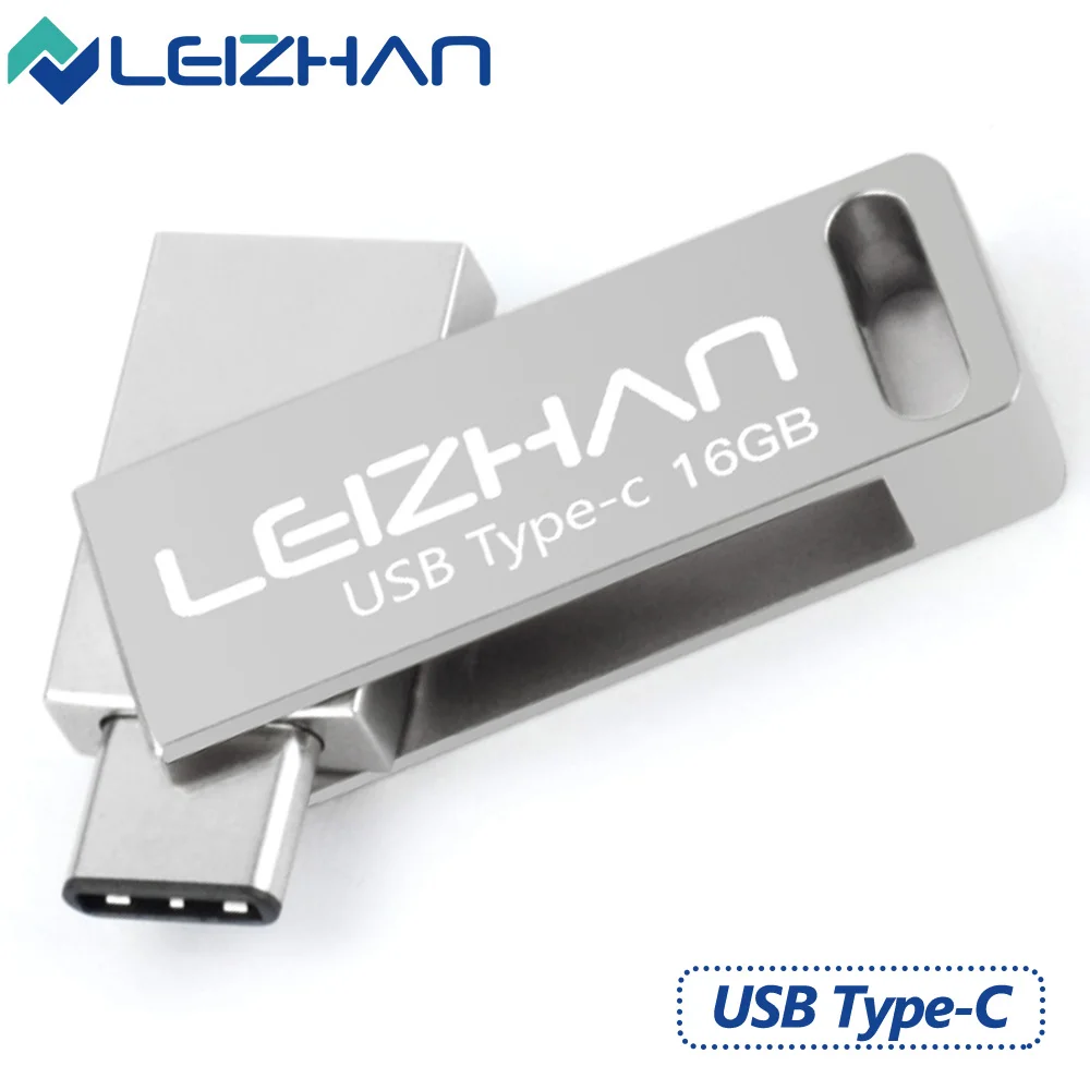 LEIZHAN тип-c 3 1 USB флэш-накопитель 32 Гб металл супер скорость двойная карта памяти OTG 0