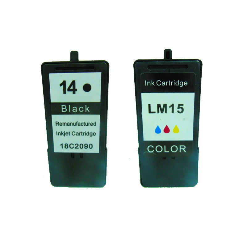 

einkshop 1Set For Lexmark 14 15 Black and Color Ink Cartridges for Lexmark Z2300 Z2320 X2650 X2600 X2670 Printer