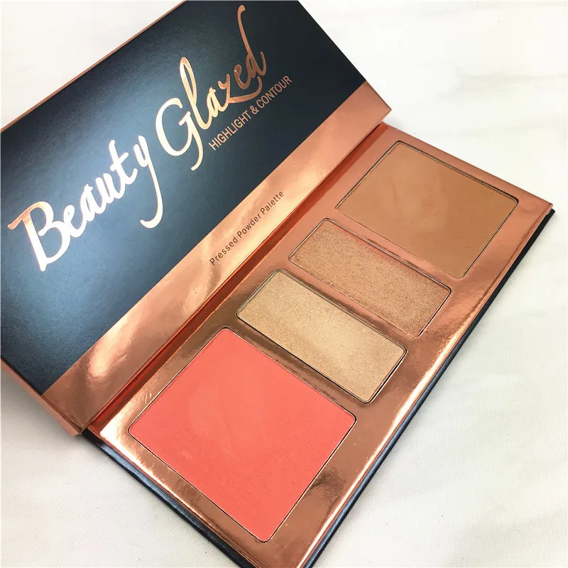 2017Beauty Glazed kylighter Eyeshadow Palette Glitter Diamond Pigment Shimmer Eye Shadow Koko Kollection Highlighter |