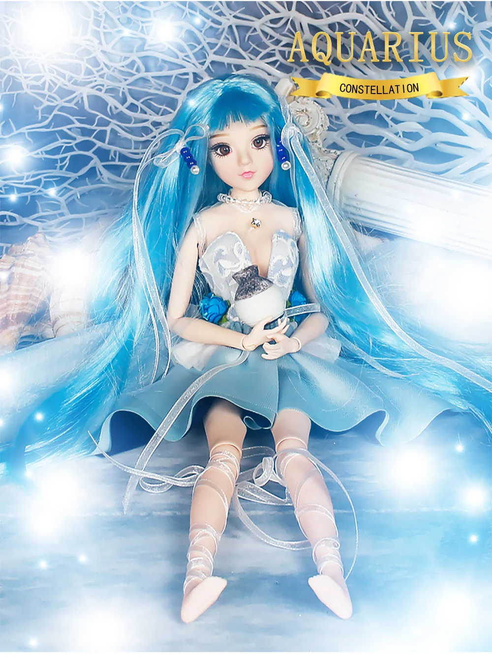 Fortune Days MMGirl 12 созвездие Водолей 1/6 30 см 14 суставов тело голубое платье Фантазийная игрушка с изысканной упаковкой подарочной коробки