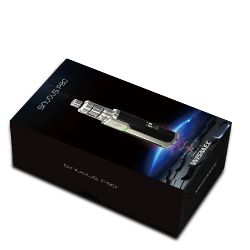 Wismec SINUOUS P80 бокс мод 80 Вт подходит для одного аккумулятора 18650 с ELABO mini 2 мл Vape|mod box|80w