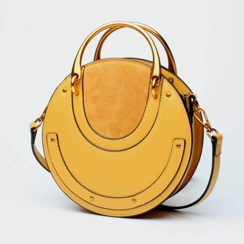 2018 модные женские сумки мессенджеры из воловьей кожи с заклепками маленькая