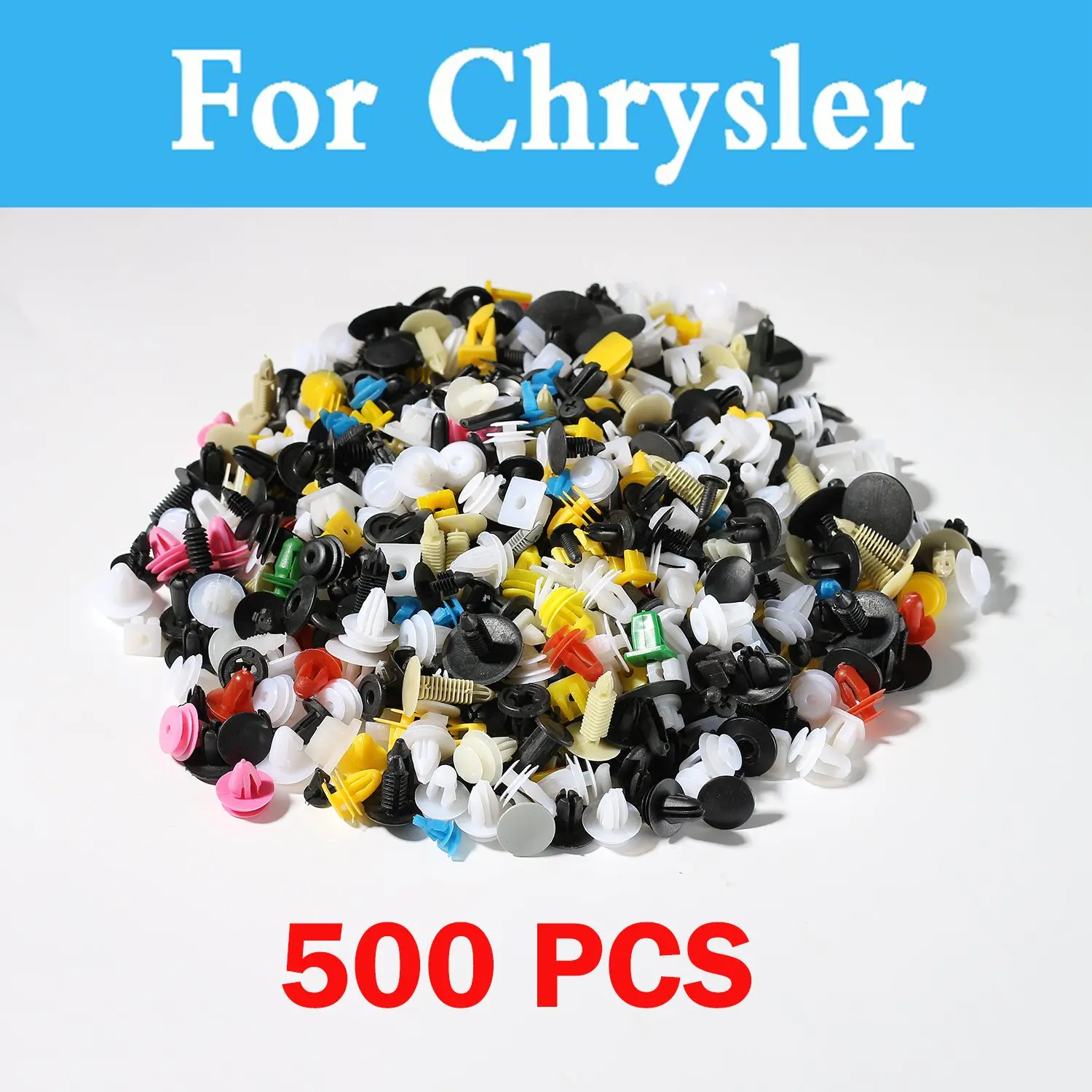 500 шт. смешанные авто бампер зажимы крепежа заклепки двери для Chrysler PT Cruiser Sebring 300c Srt8 неоновый Aspen Crossfire Наталь 200