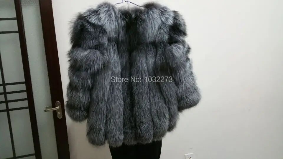 Модное пальто из натурального Меха чернобурки для женщин, зимнее пальто из натурального меха размера плюс, Русская женская теплая верхняя одежда в полоску