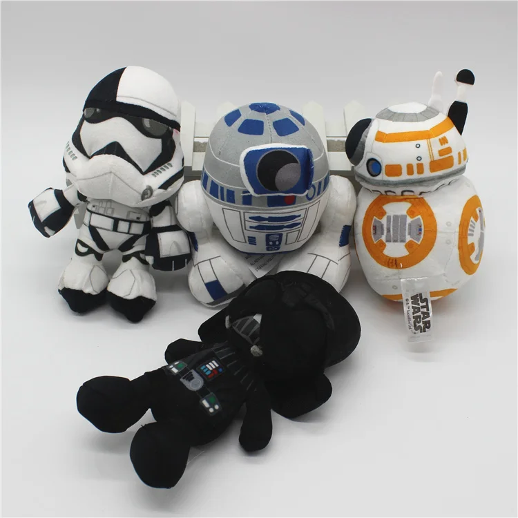 1 шт. 15-20 см Звездные войны BB-8 R2-D2 Дарт Вейдер имперский Штурмовик плюшевые игрушки куклы для детей Подарки и день рождения