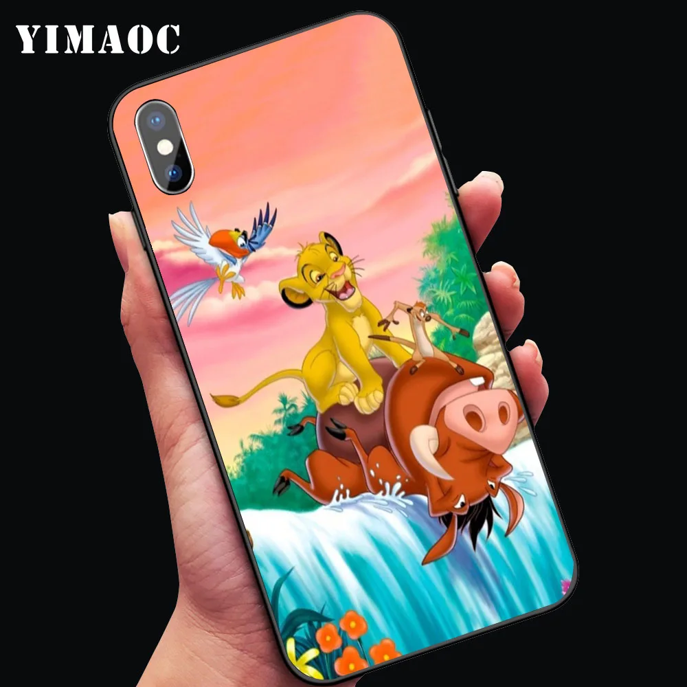YIMAOC лев Король мягкий чехол для iPhone XS Max XR X 7 8 6 6S Plus 5 5S SE |