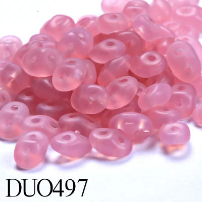 DUO497 Стеклянный Бисер, два отверстия, Perles, японское ювелирное изделие, Boncuk, сделай сам, ручная работа, шарм, разделитель, круглые коралловые бусины для изготовления ювелирных изделий - Цвет: DUO497
