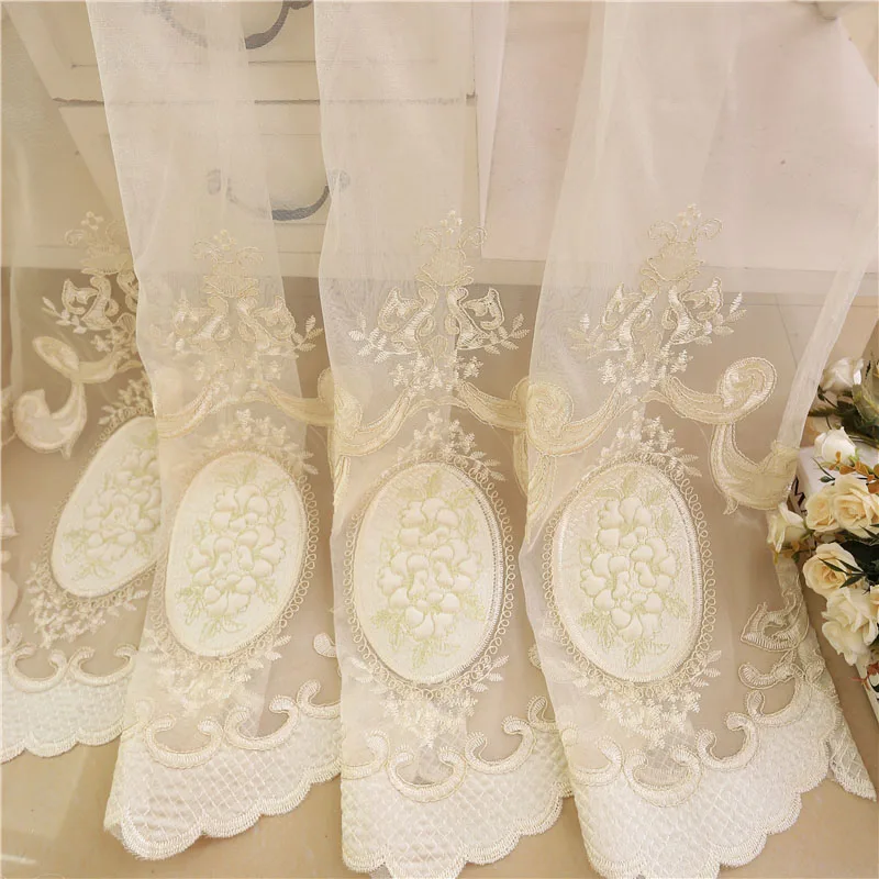 Tulle Новые роскошные шенилловые вышитые занавески на заказ для гостиной, высококачественные розовые синие занавески для спальни, комнаты для девочек - Цвет: Tulle