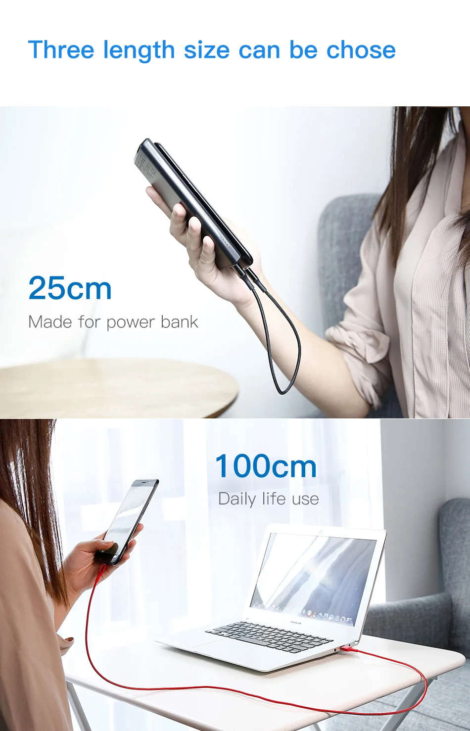 Светодиодный кабель Micro USB Baseus для Xiaomi Redmi 4X Note 4 5, Реверсивный зарядный кабель Micro usb для мобильного телефона samsung S7