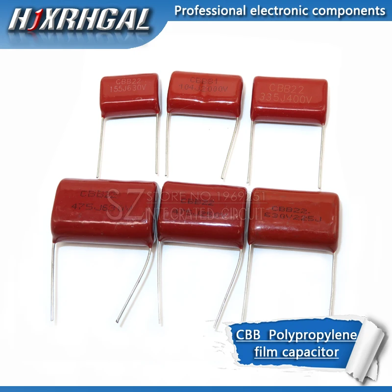 Полипропиленовый пленочный конденсатор hjxrhgal 10 шт. 100V471J 100V474J 2000V104J 250V105J 400V224J 450V225J