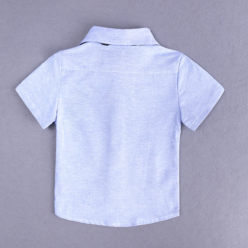 Summer Children Clothing Set Fashion Boys Suit Kids Clothes Cotton Short Sleeve Pure Shirt + Suspender Shorts 2Pcs/Sets MB448 |
