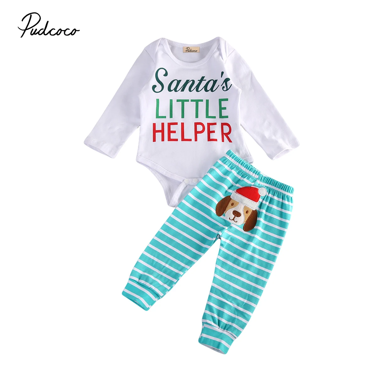 Новый рождественский вспомогательный комбинезон с Санта-Клаусом для маленьких