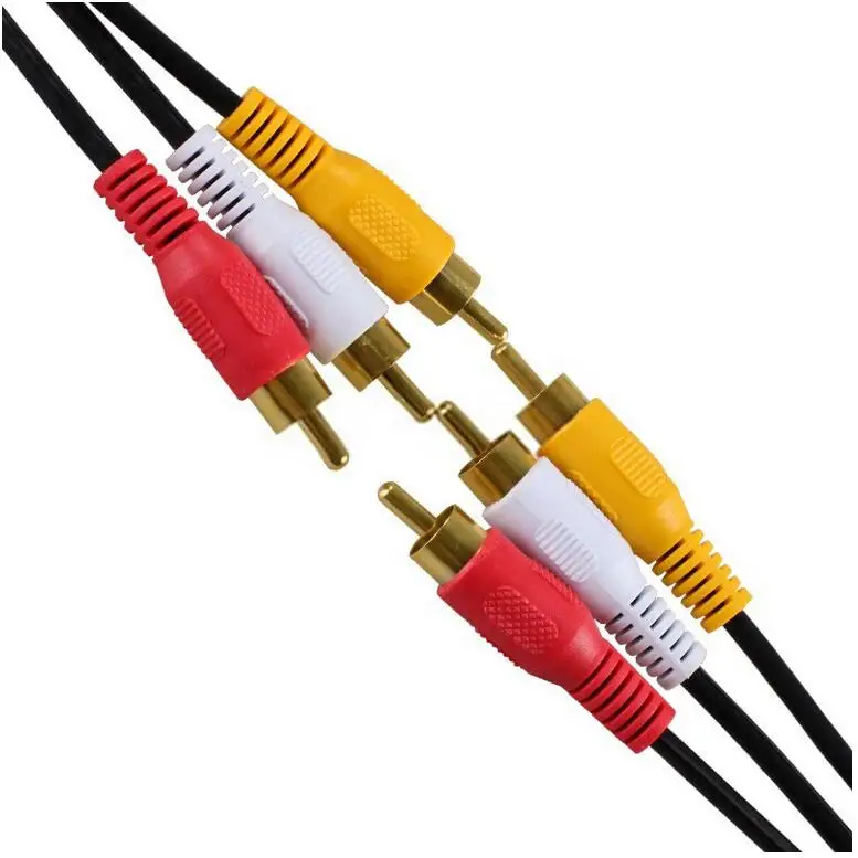AIFFECT 1 м высокое качество 3 RCA кабель Папа-папа DVD Аудио Видео ТВ АВ позолоченный |