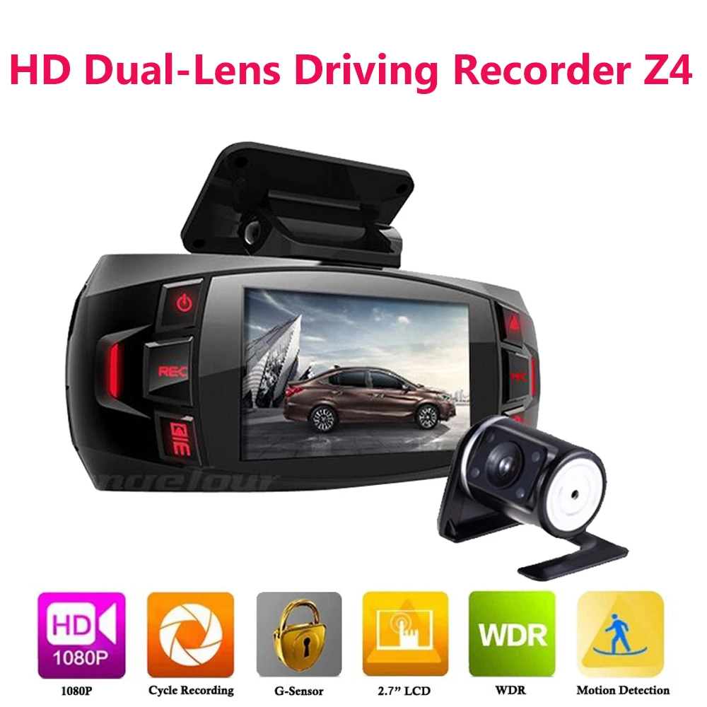Full HD 1080P камера заднего вида Z4 Dashcam 2018 новая с углом обзора 170 градусов