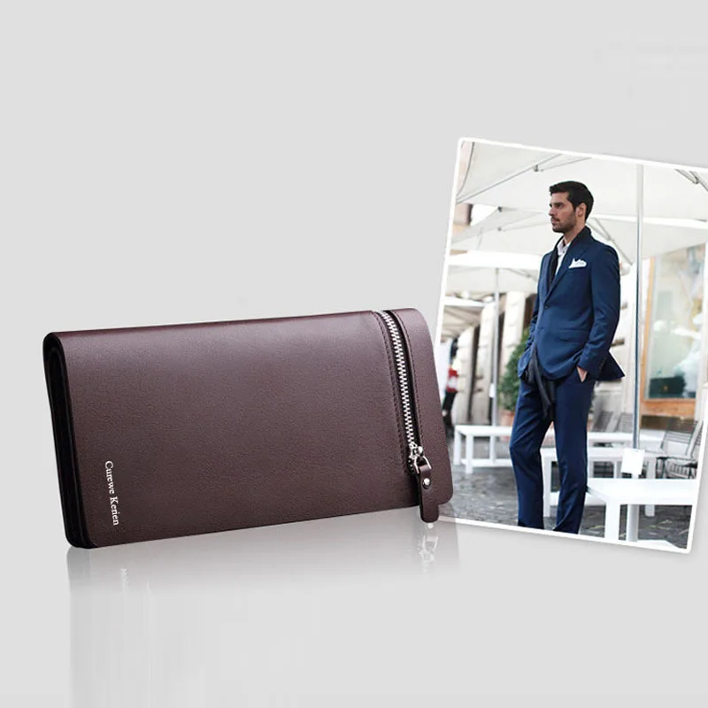 Men Leather Card Cash Receipt Holder Organizer Bifold Wallet Purse for men 1782510#6 | Багаж и сумки