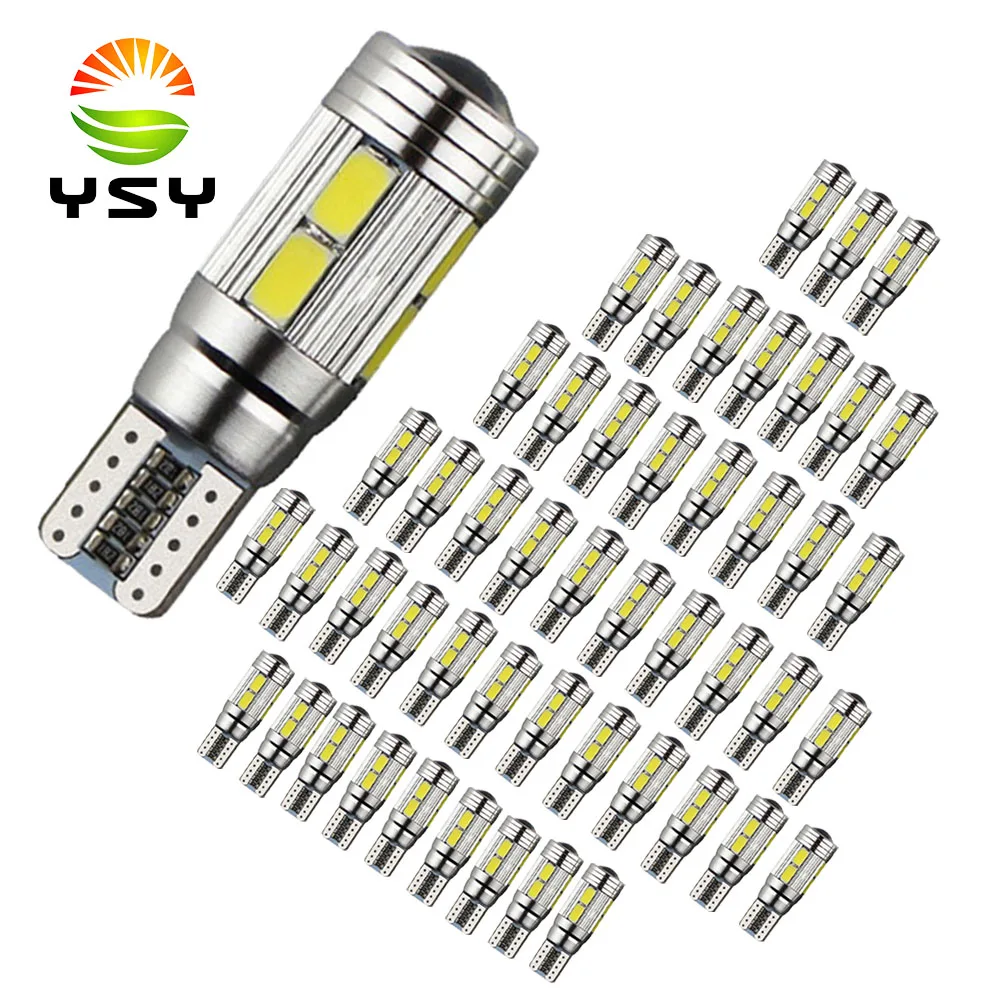 YSY T10 10 SMD 5630 LED объектив проектора автомобильные Габаритные фонари W5W 10SMD 5730