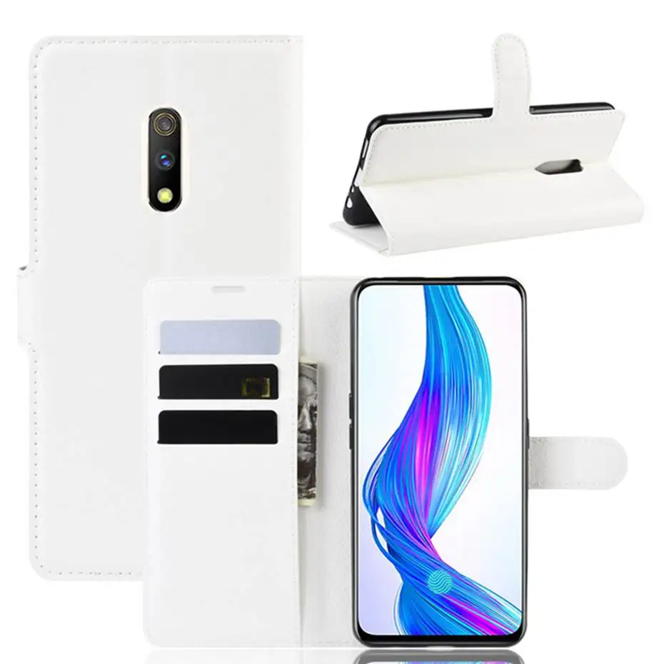 Флип кожаный чехол для OPPO Realme C2 Realme X чехол для телефона кошелек чехол для OPPO A1K Reno Z Funda Capa