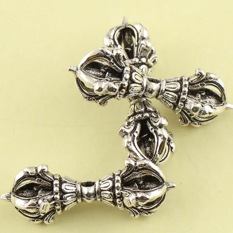 1pcs Vintage 925 Sterling Silver Beads DIY Bracelet Necklace Pendant dumb-bell shaped Spacer Bead For Jewelry Making XA1384 | Украшения и