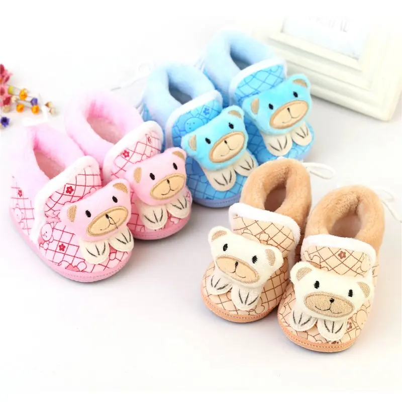 Зимние ботинки для новорожденных обувь малышей Bebe мальчиков и девочек первых