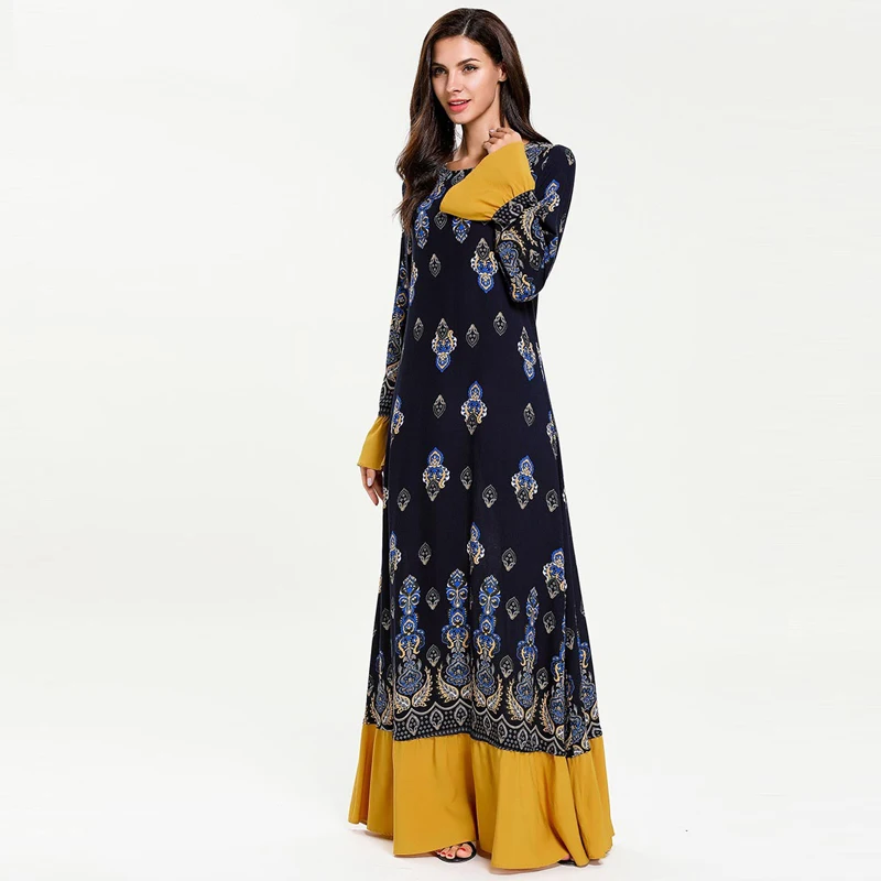 Женское платье Musulmane Vestidos Arabes Elegantes кафтан абайя Дубай исламское Кафтан женское