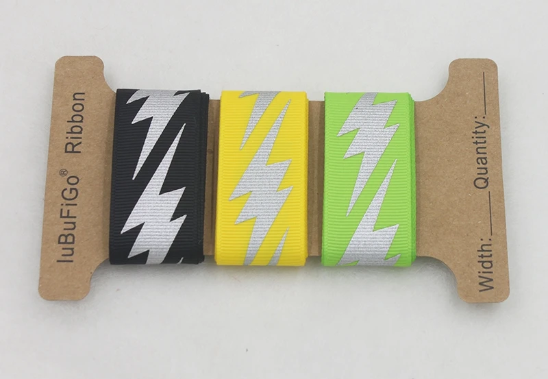 [IuBuFiGo] 1 &quot25 мм предупреждающая светоотражающая лента Grosgrain DIY для банта на волосы