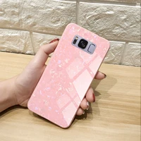 back tempered glass cover for samsung galaxy s8 s9 plus case plating soft tpu glass case for samsung note 8 9 case cover coque