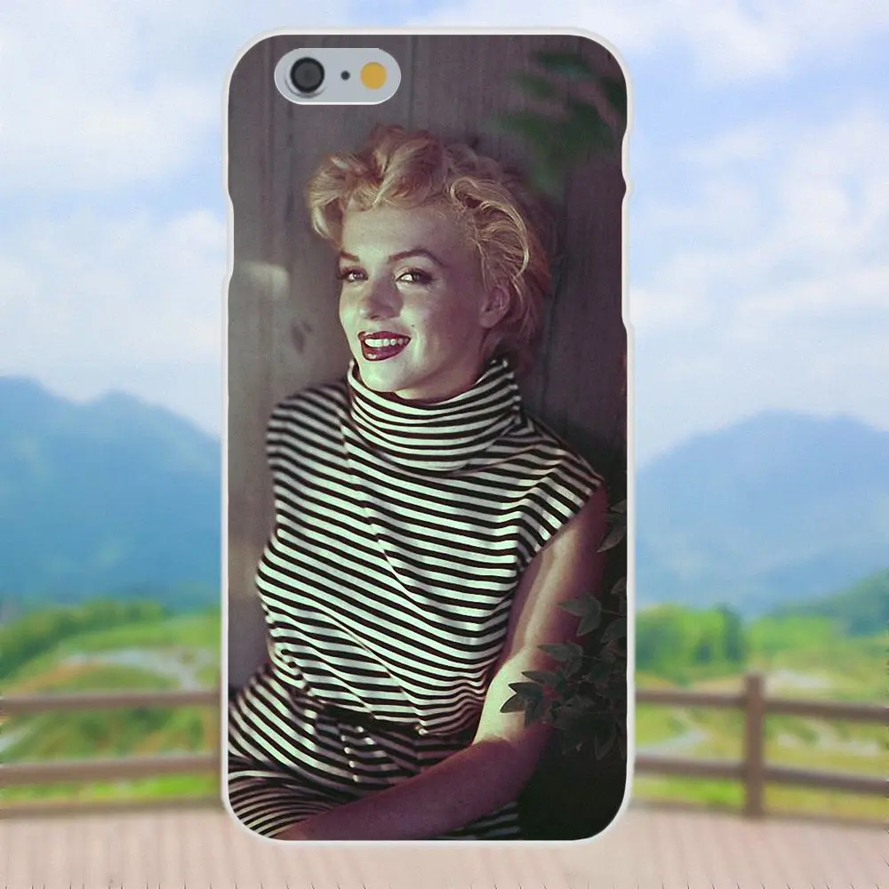 TPU крышка аккумулятора чехол Мэрилин Монро бренд Корпус для Apple IPhone X XS Max XR 4 4S 5 5C 5S