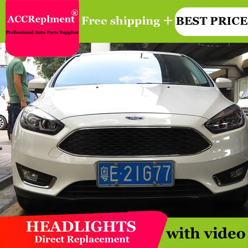 Тюнинг автомобилей для Ford Focus головной светильник s U глаза ангела 2015 2018