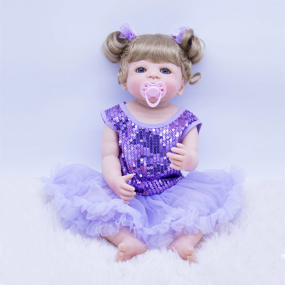 Новый Дизайн Силиконовая Кукла Reborn Baby игрушка для светлых волос девочка