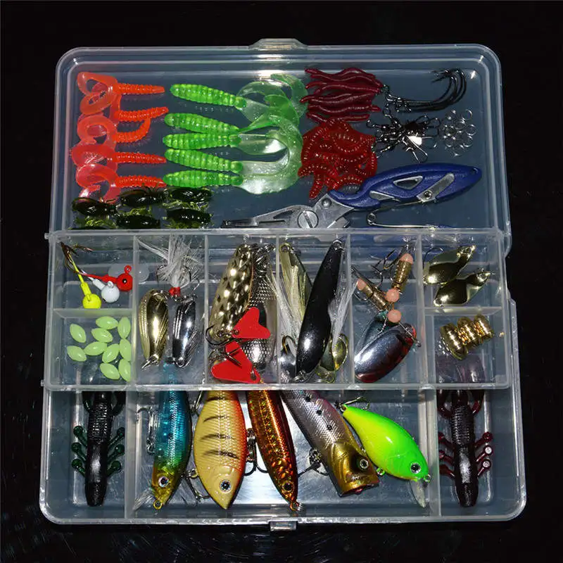 Набор искусственных рыболовных приманок Lixada 5-128 шт. смешанный набор приманка для