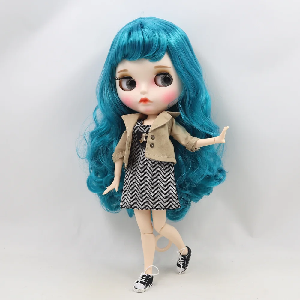 Кукла блайз ICY DBS 1/6 30 см белая кожа синие длинные вьющиеся волосы тело тела
