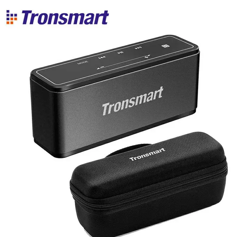 Tronsmart Mega TWS Bluetooth 5,0 динамик 40 Вт наружная Портативная колонка Беспроводная колонка 3D цифровой звук сенсорное управление Саундбар - Цвет: With Case