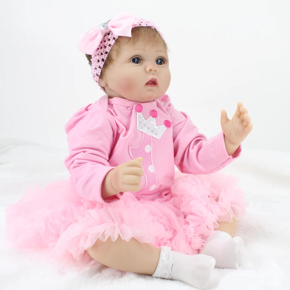 NPKDOLL 55 см силиконовая кукла для новорожденных маленьких девочек уличные игрушки