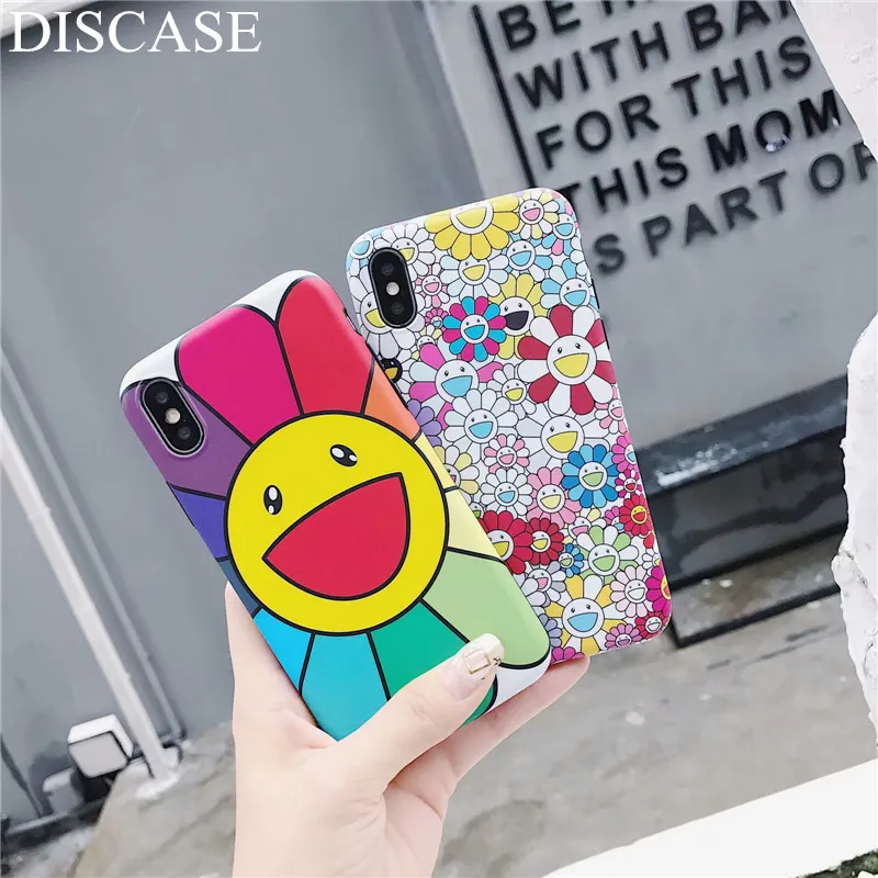 DISCASE милые матовые IMD чехол для iPhone XS XR Max X 8 7 6 6s плюс красочный крглые
