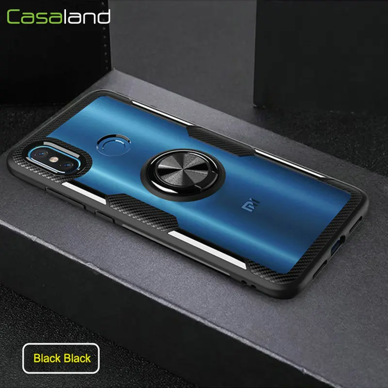 For Xiaomi MI 8 MI8 SE Mi8 Lite Transparent TPU Ring Holder Case For Xiaomi Mi 9 Mi9 SE Magnet Car Holder Cover Cases
