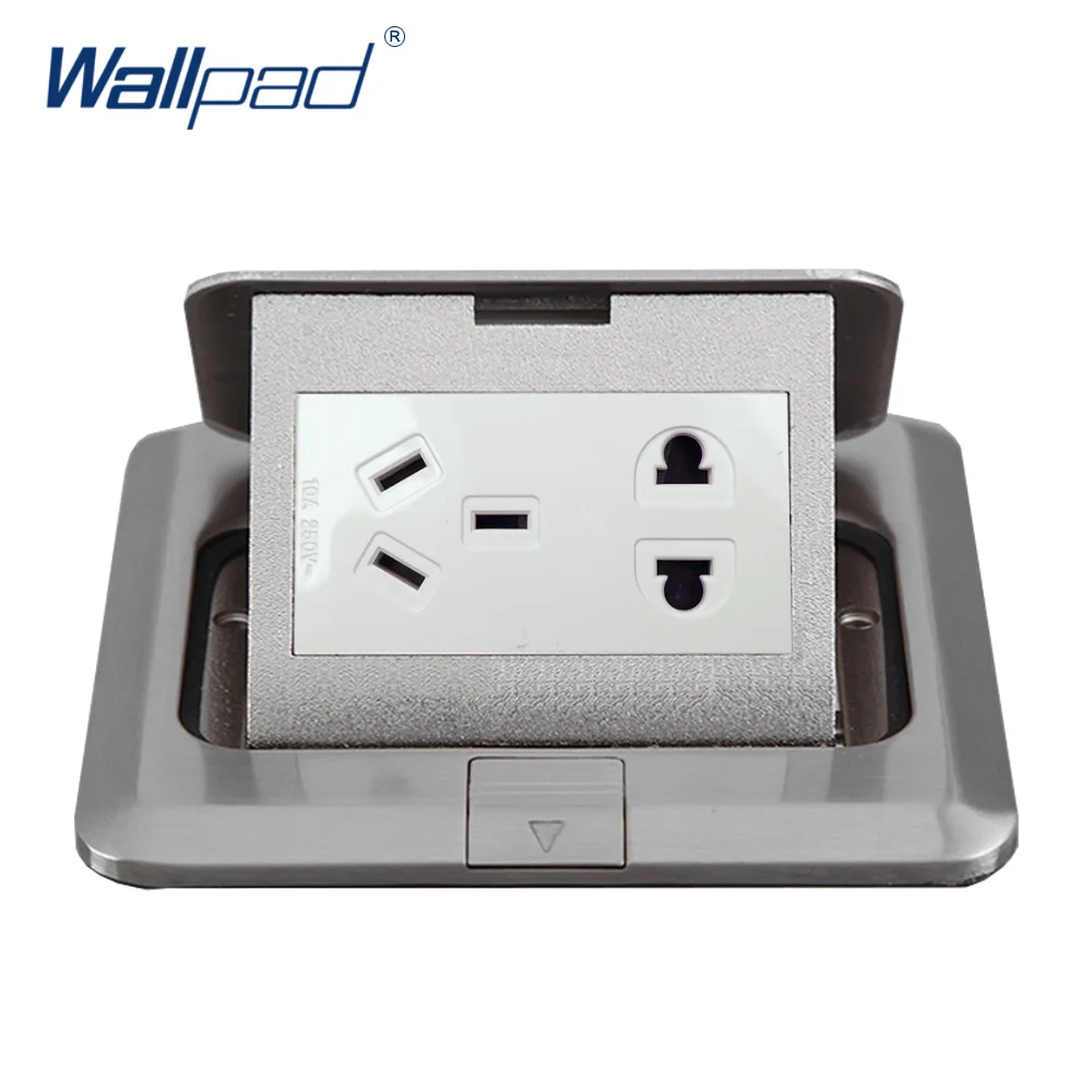 5 контактная напольная розетка Wallpad роскошная медная и SS304 панель амортизирующая
