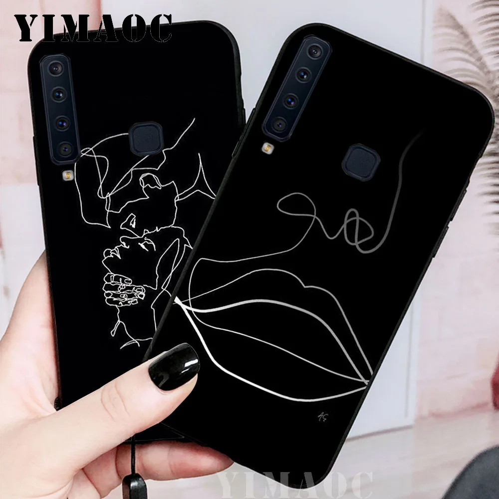 YIMAOC Line art body painting Soft Case for Samsung Galaxy A3 A5 A6 A7 A8 A9 Plus Note 8 9 A10 A30 A40 A50 A70 |