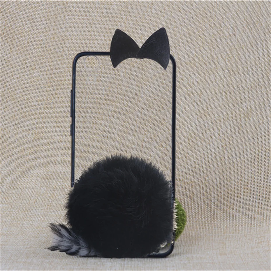 TENENELE Phone Case 5.5'ɿor Huawei Honor 5A Cute Fur Furry Ball Rabbit Cover Soft Silicone Coque Cases For Honor5A |